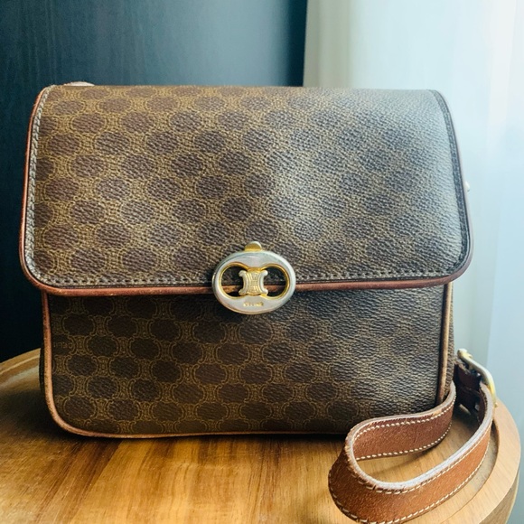 Vintage CELINE Triomphe Macadam Mini Shoulder Bag - Picture 4 of 14